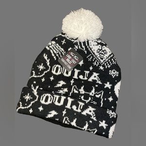 Ouija Knit Beanie with Pom Pom by Too Fast
